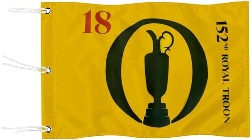 2BUT British Open 2024 Golf Pin Flag Practic Putting Green Golf Flag For Backyard Garden Double-Sewn 600D Nylon Miniature Pin Flag (20"X13" Grommet) - Image 1